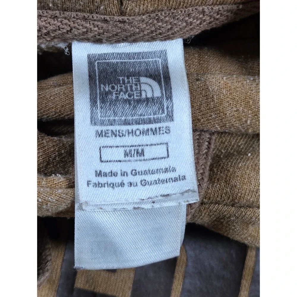 The North Face Hoodie Medium Brown Mens Pullover Graphic Logo Fleece Pocket